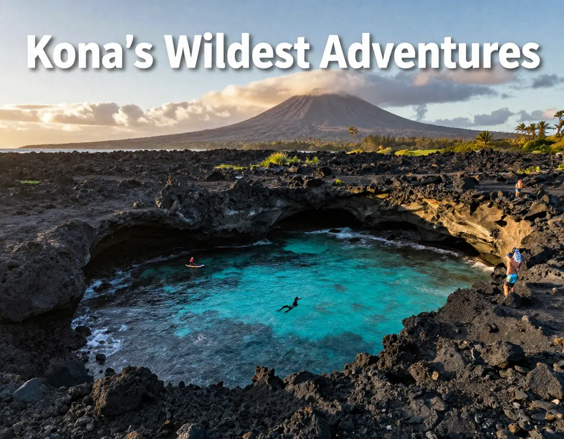Coastal lava snorkel kayak volcano hiker adventure vista kona