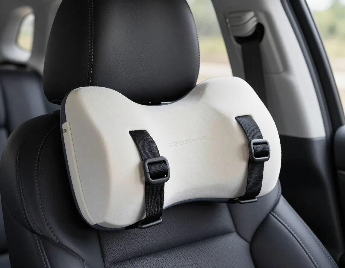 Cabeau evolution s3 memory foam pillow seat attachment straps road trip test