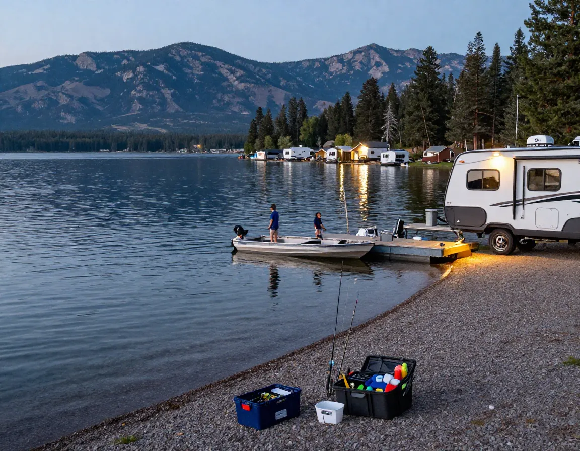 Stillwater campground lake granby shoreline fishing boat
