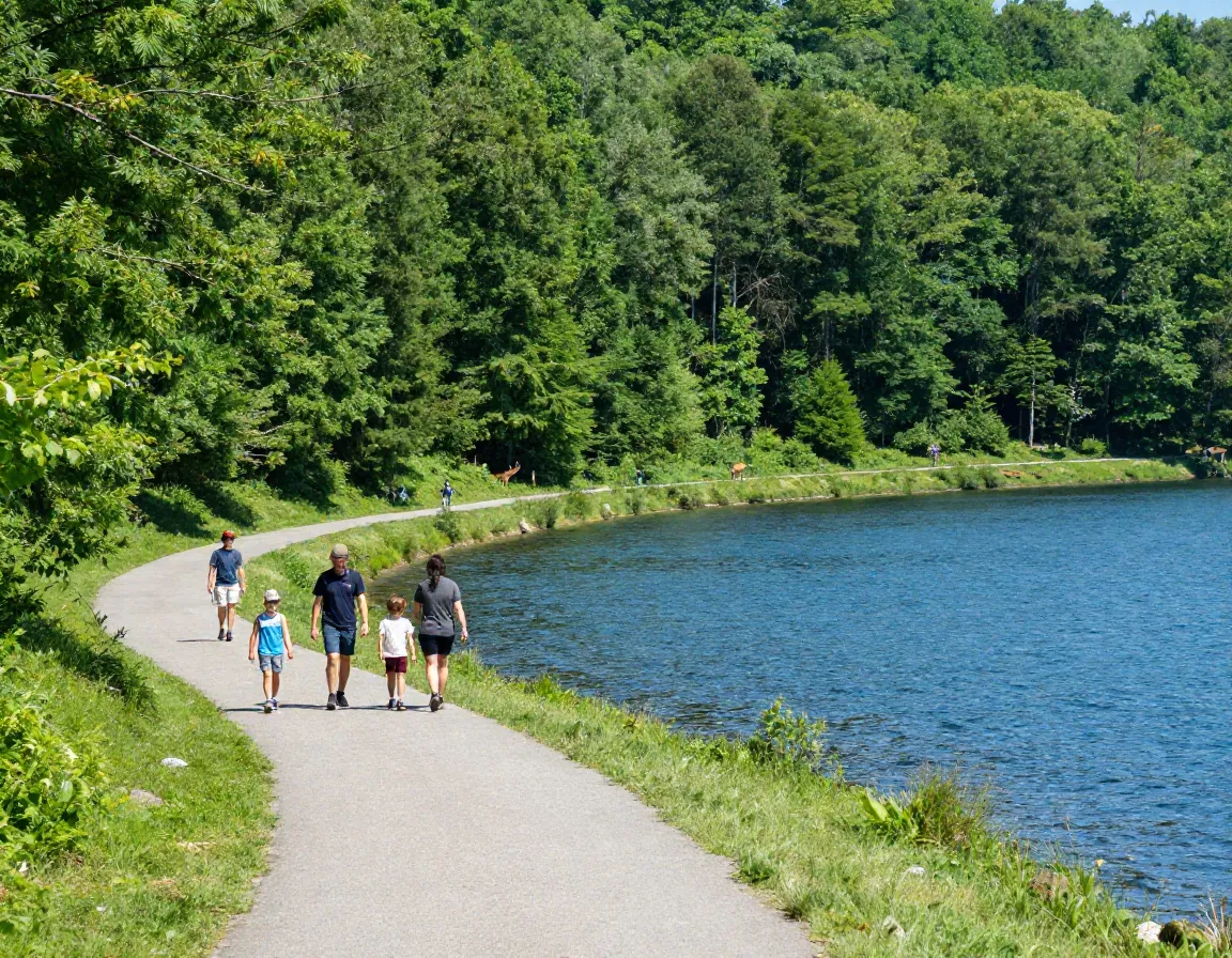 Lake blue ridge loop easy family hike with wildlife