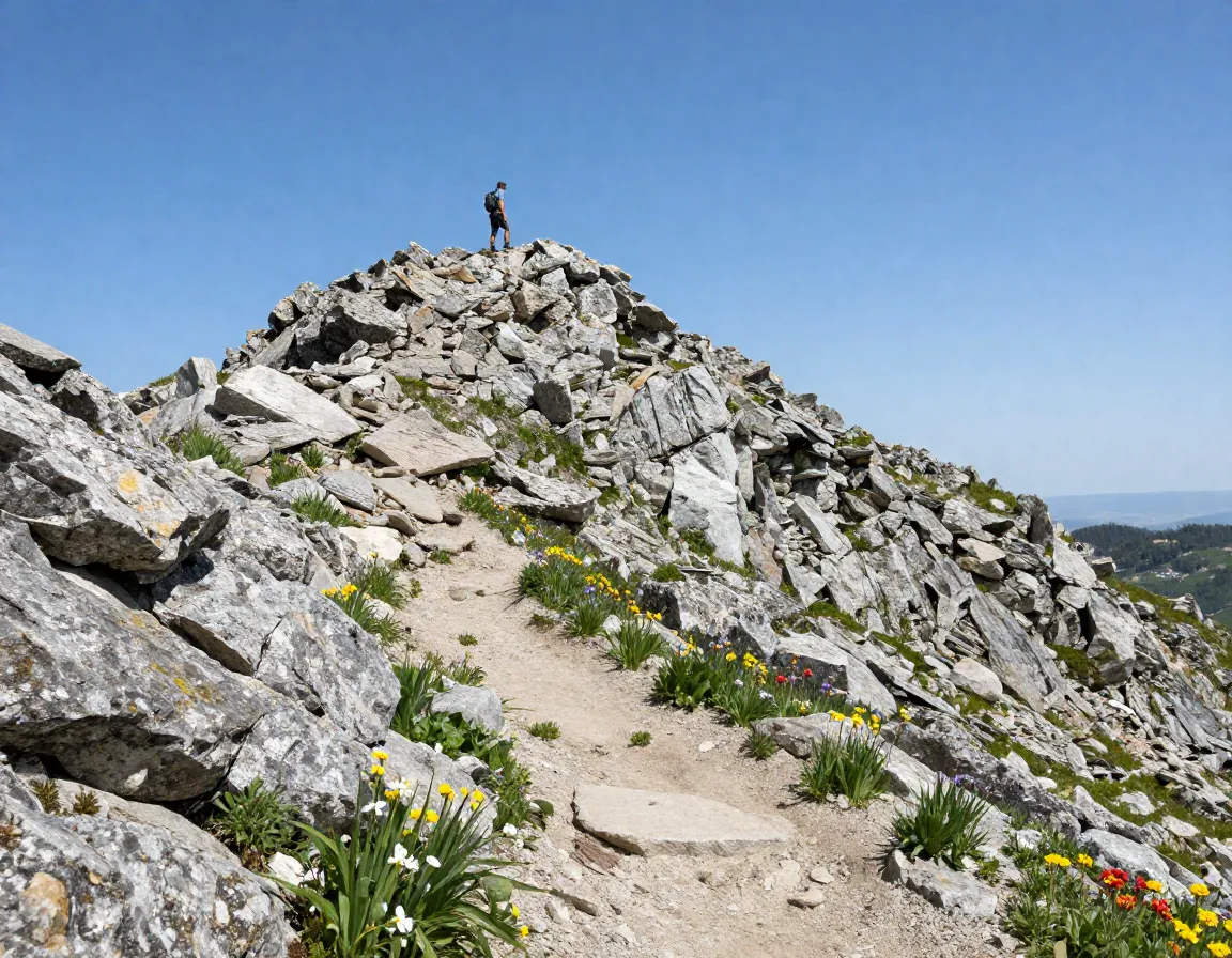 Yonah mountain continuous uphill hike with summit views