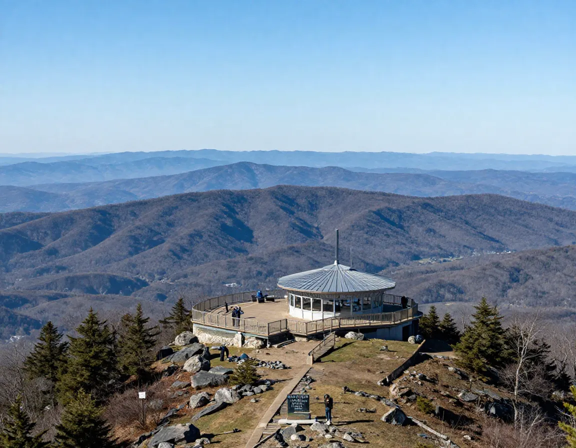 Brasstown bald summit with eighty mile four state views