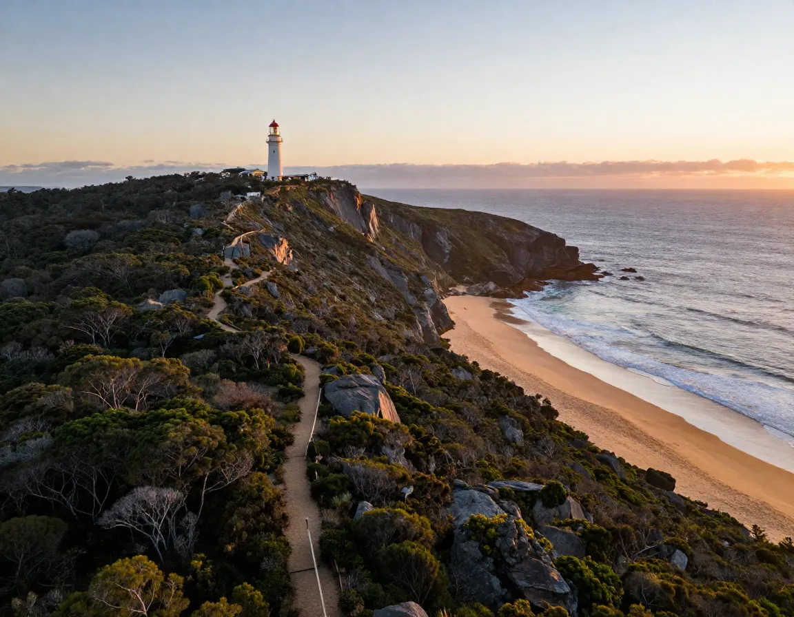 Cape byron walking track coastal rainforest beach clifftop lighthouse sunrise