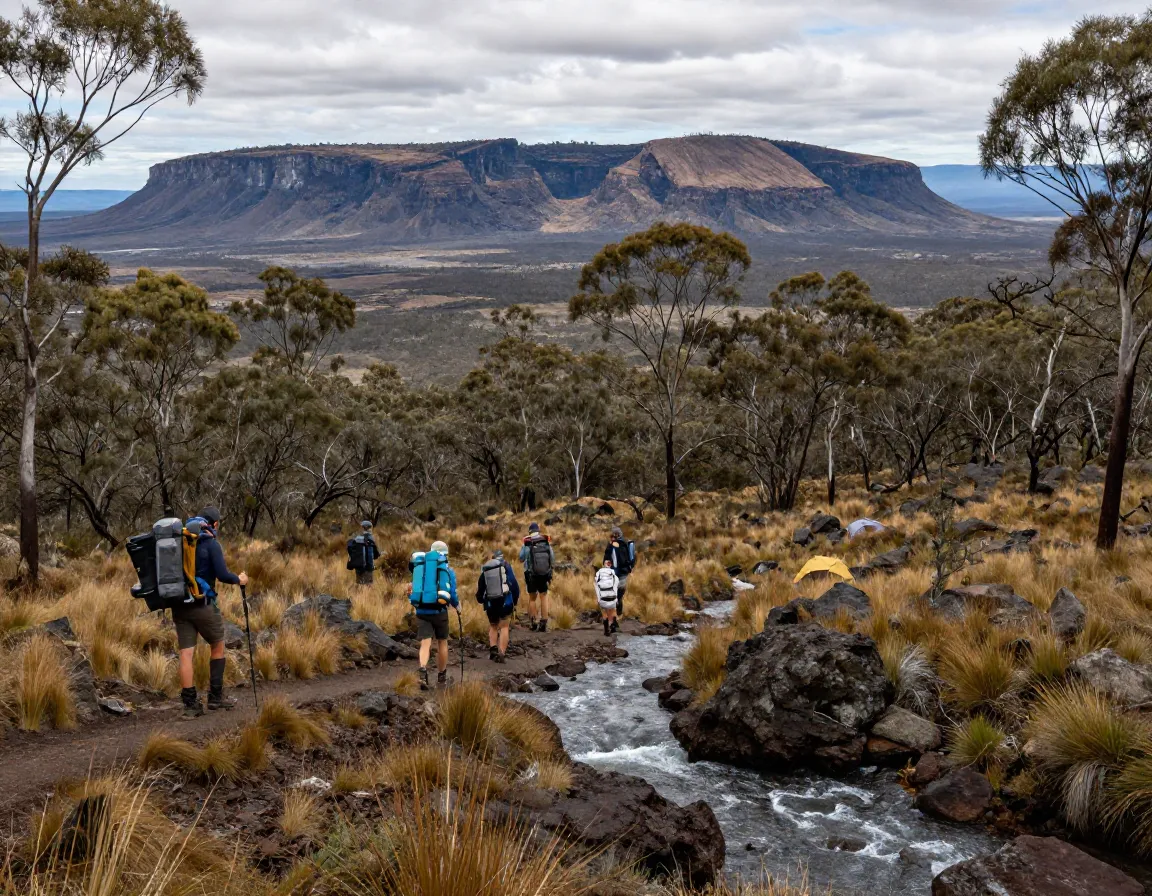 Gidjuum gulganyi multi day trek volcanic caldera rainforest ridgeline camping