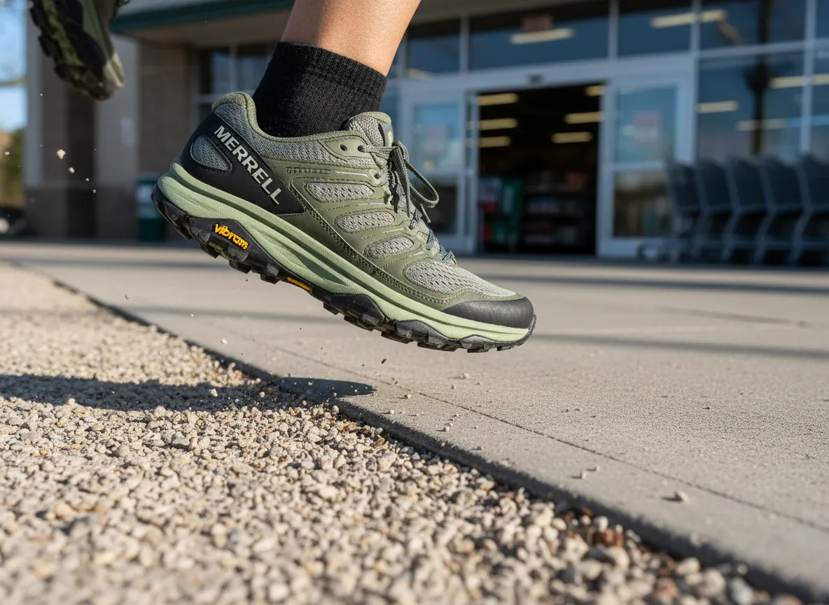 Merrell moab speed 2 gravel trail to grocery run sidewalk transition