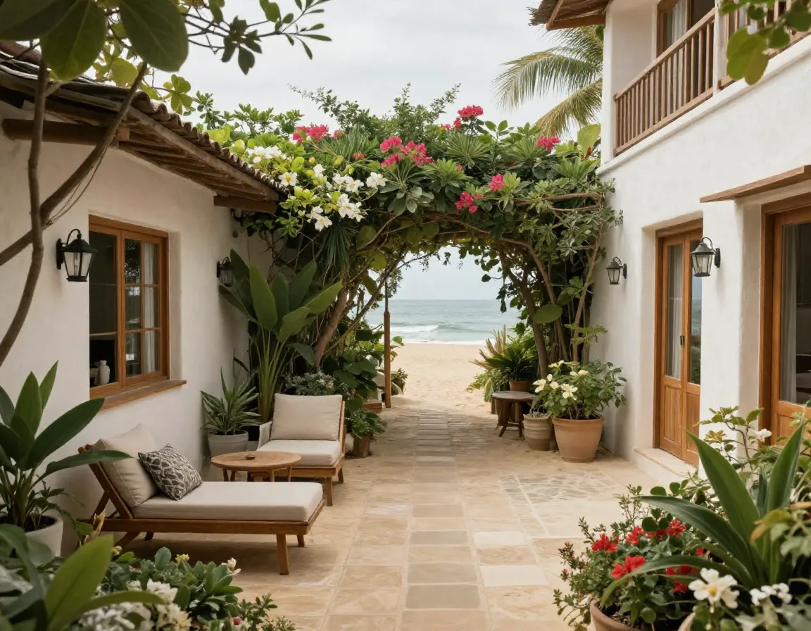 Boutique hotel intimate courtyard easy beach access personalized local vibe
