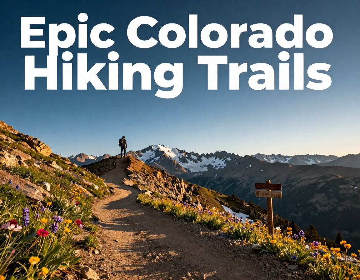 Epic colorado hiking trail sunrise silhouette fourteeners wildflowers