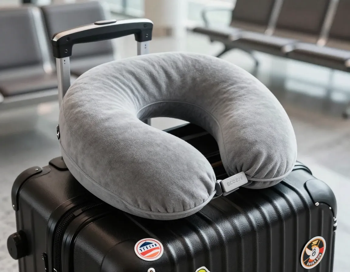 Bcozzy travel neck pillow wrap around design luxury washable cover