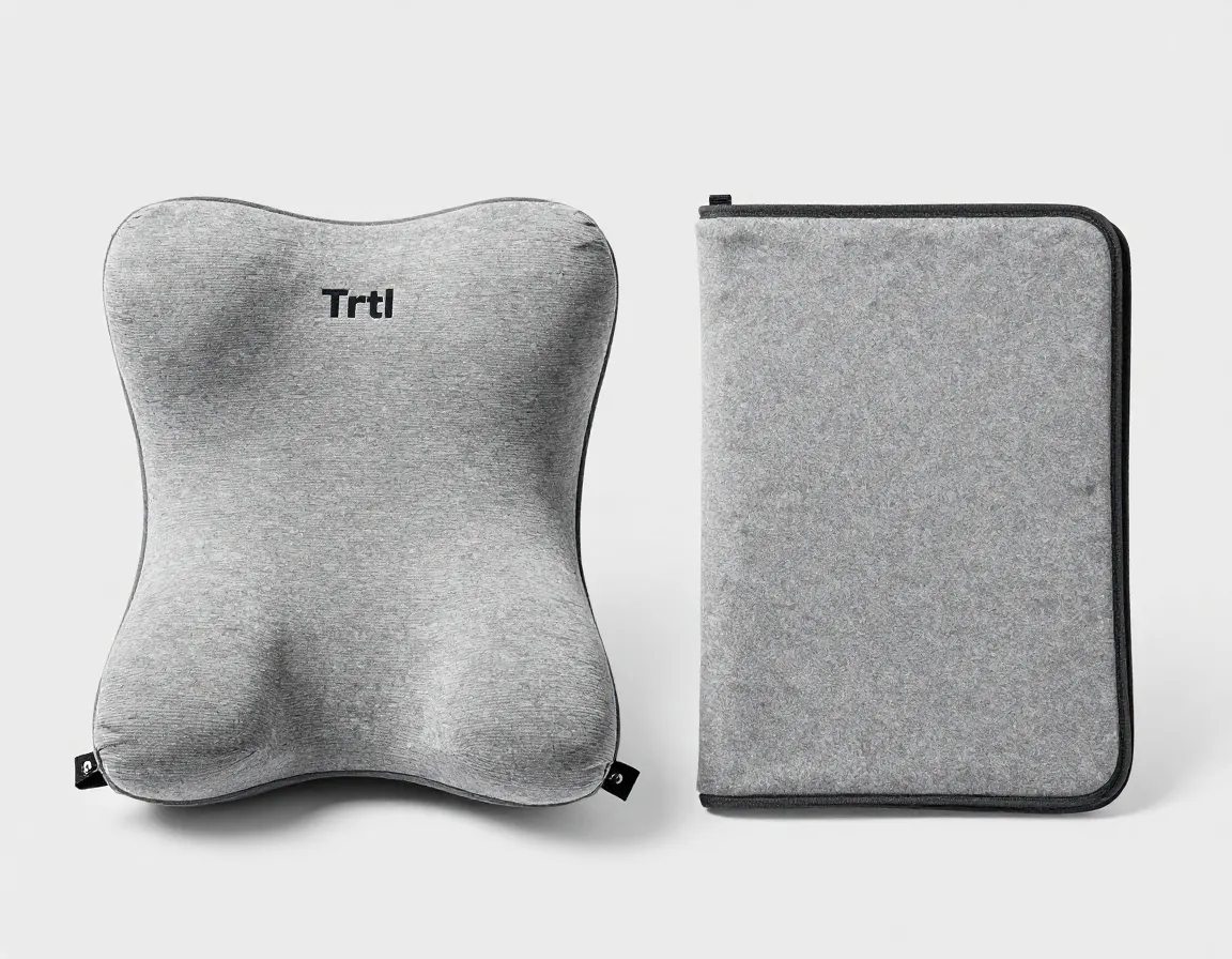 Trtl travel pillow anti wobble internal support structure folded book