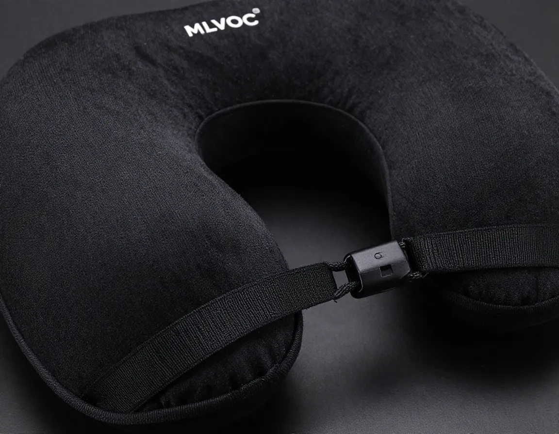 Mlvoc travel pillow adjustable rope lock magnetic therapy cloth cover