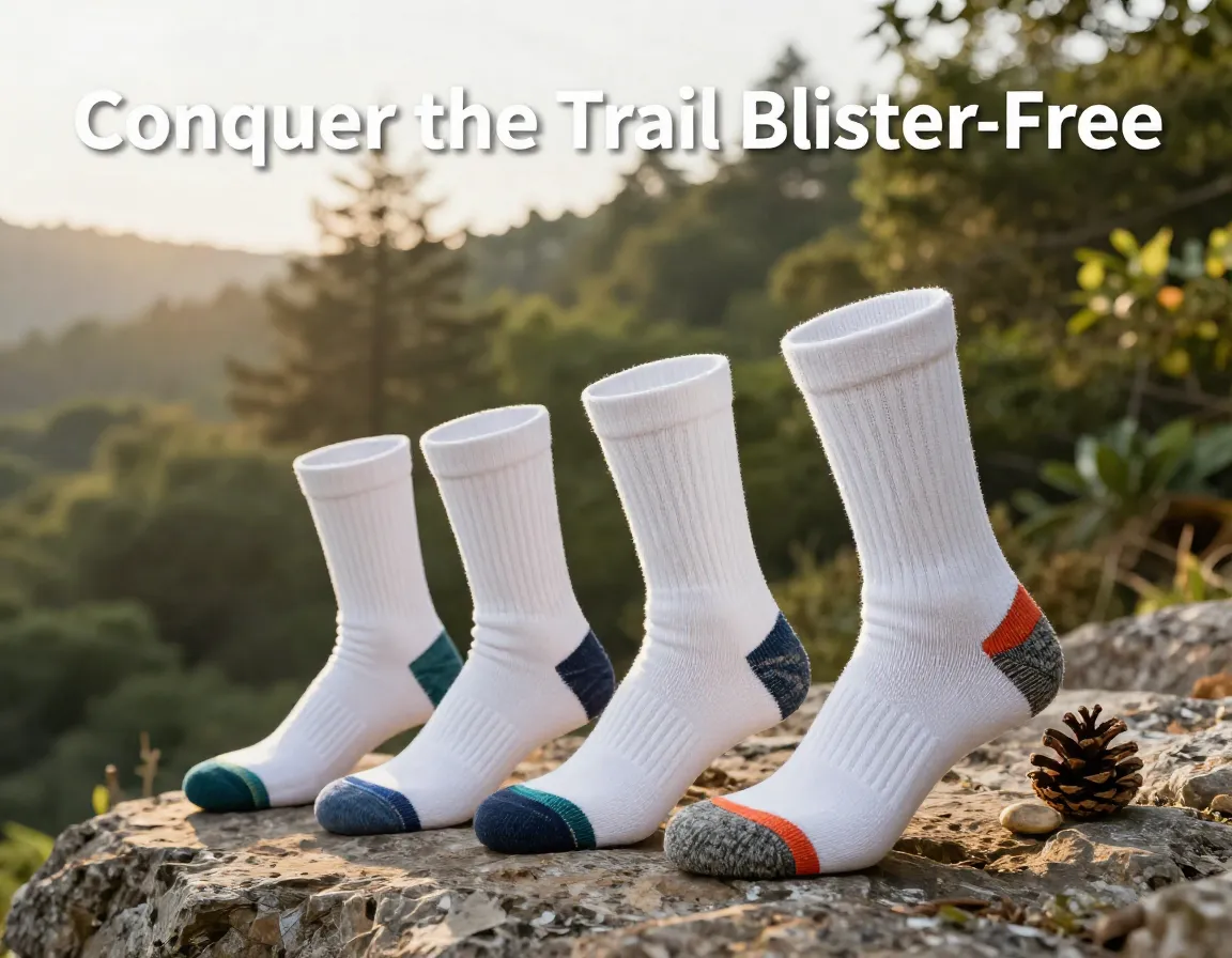 Womens hiking socks crew seamless merino arch support blister free