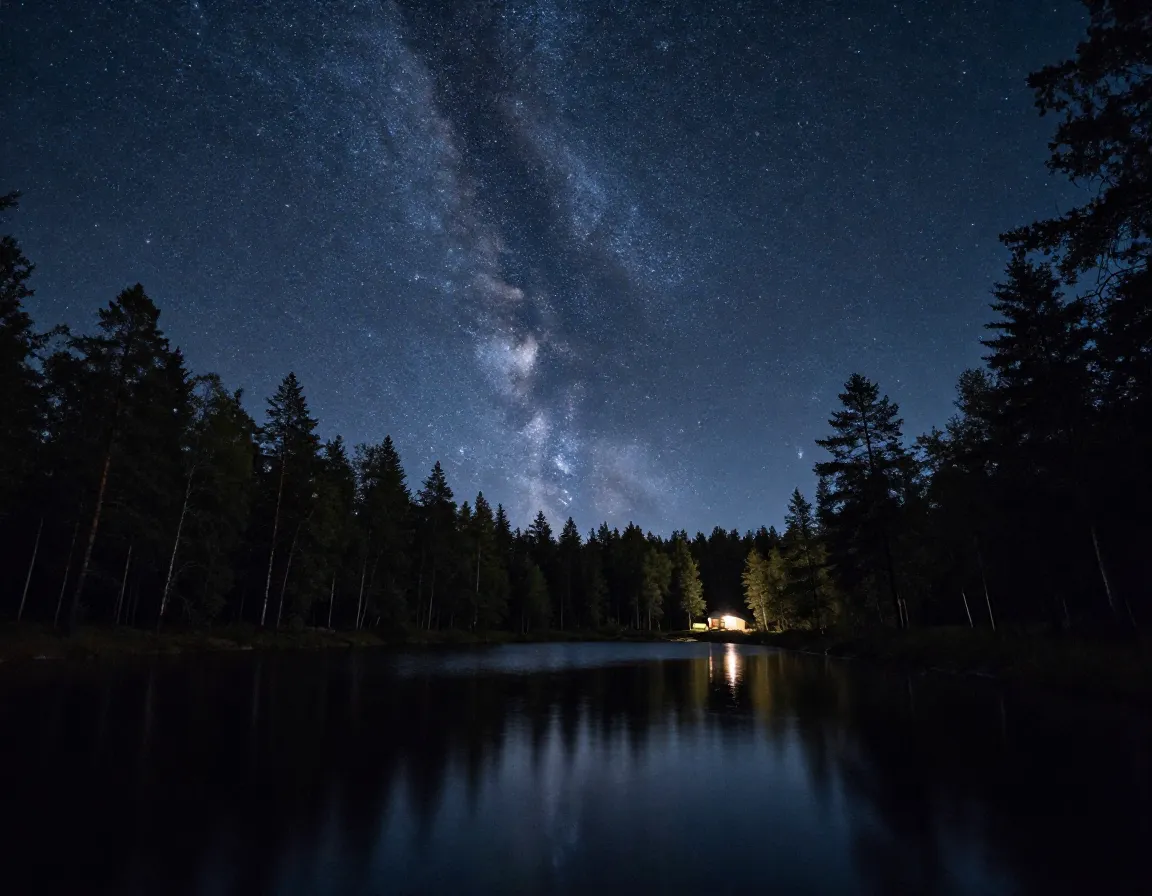 Mikko lagerstedt moody atmospheric finnish forest and night sky