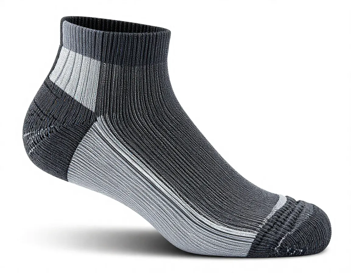 Double layer blister prevention socks cutaway technical view