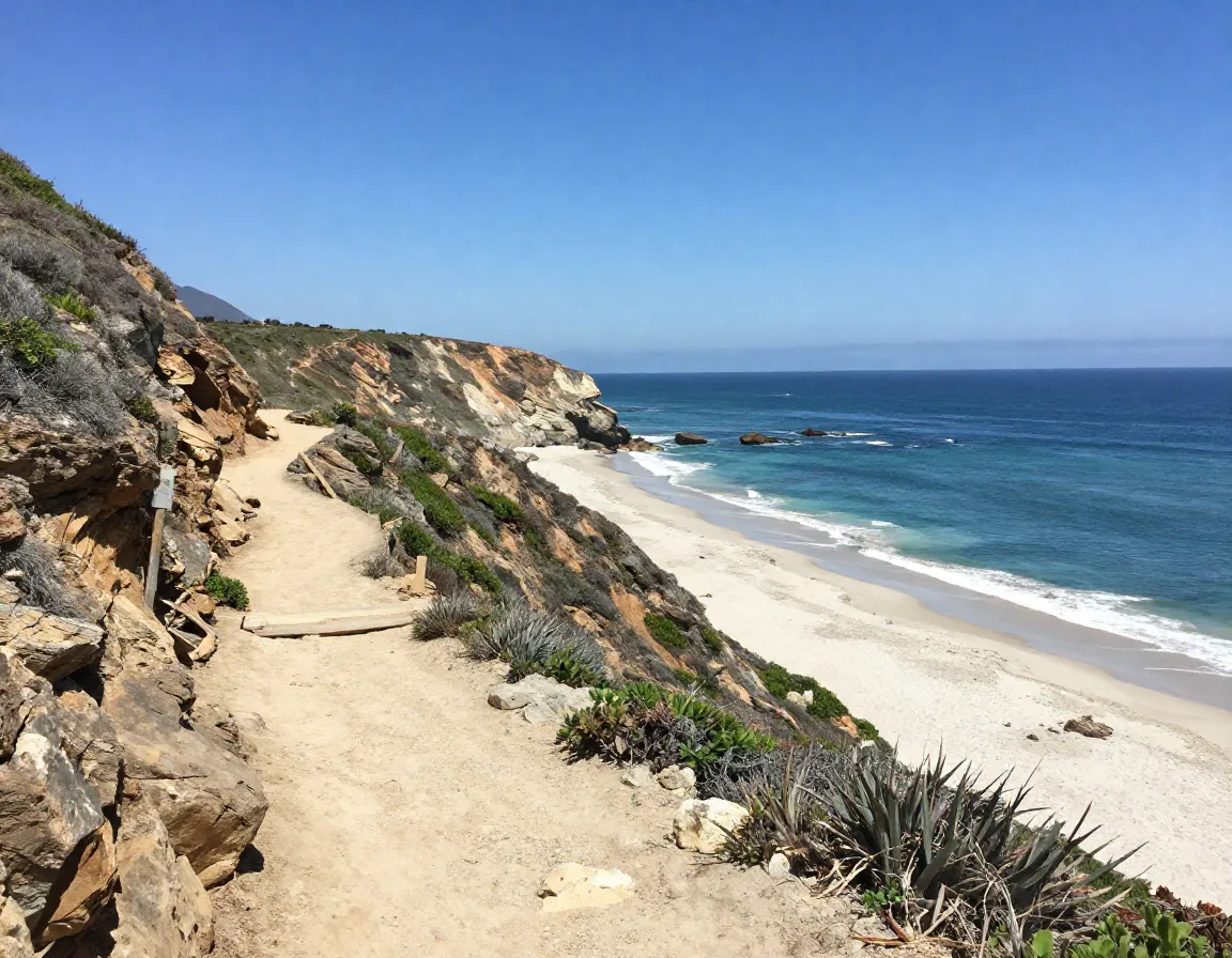 Prieta beach to virador beach coastal cliff trail overlooking ocean