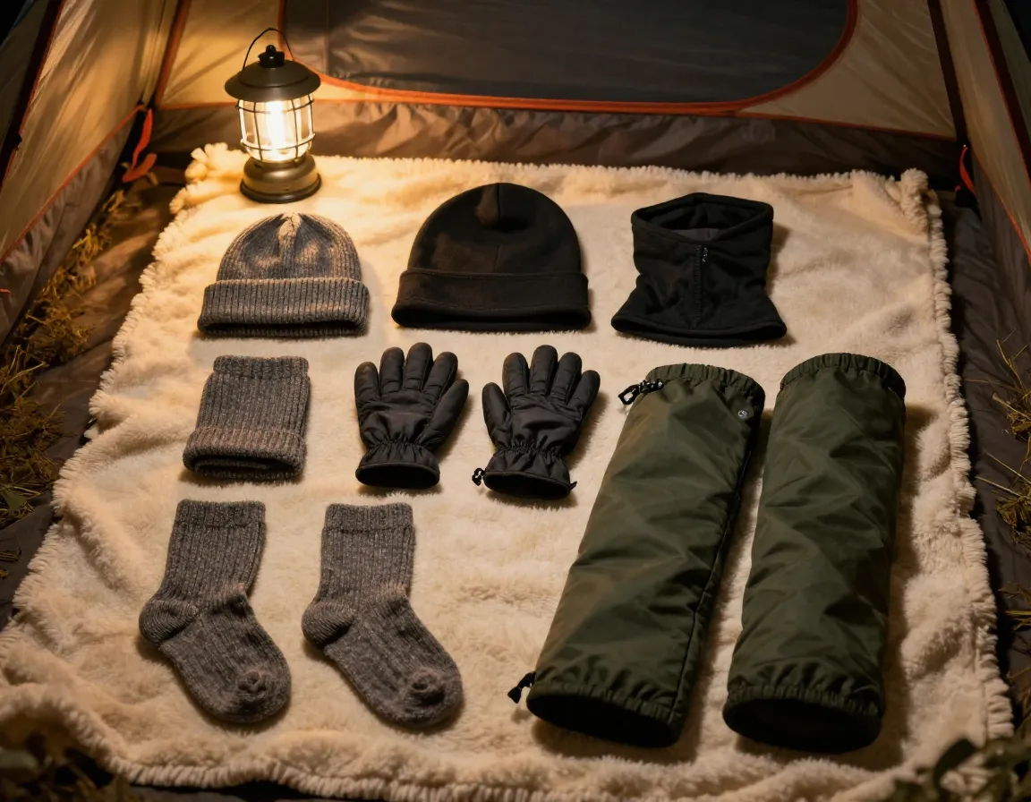 Complete extremity protection kit hat balaclava gloves socks gaiters