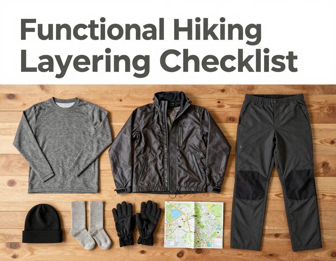 Men hiking layering checklist base fleece rain jacket pants accessories