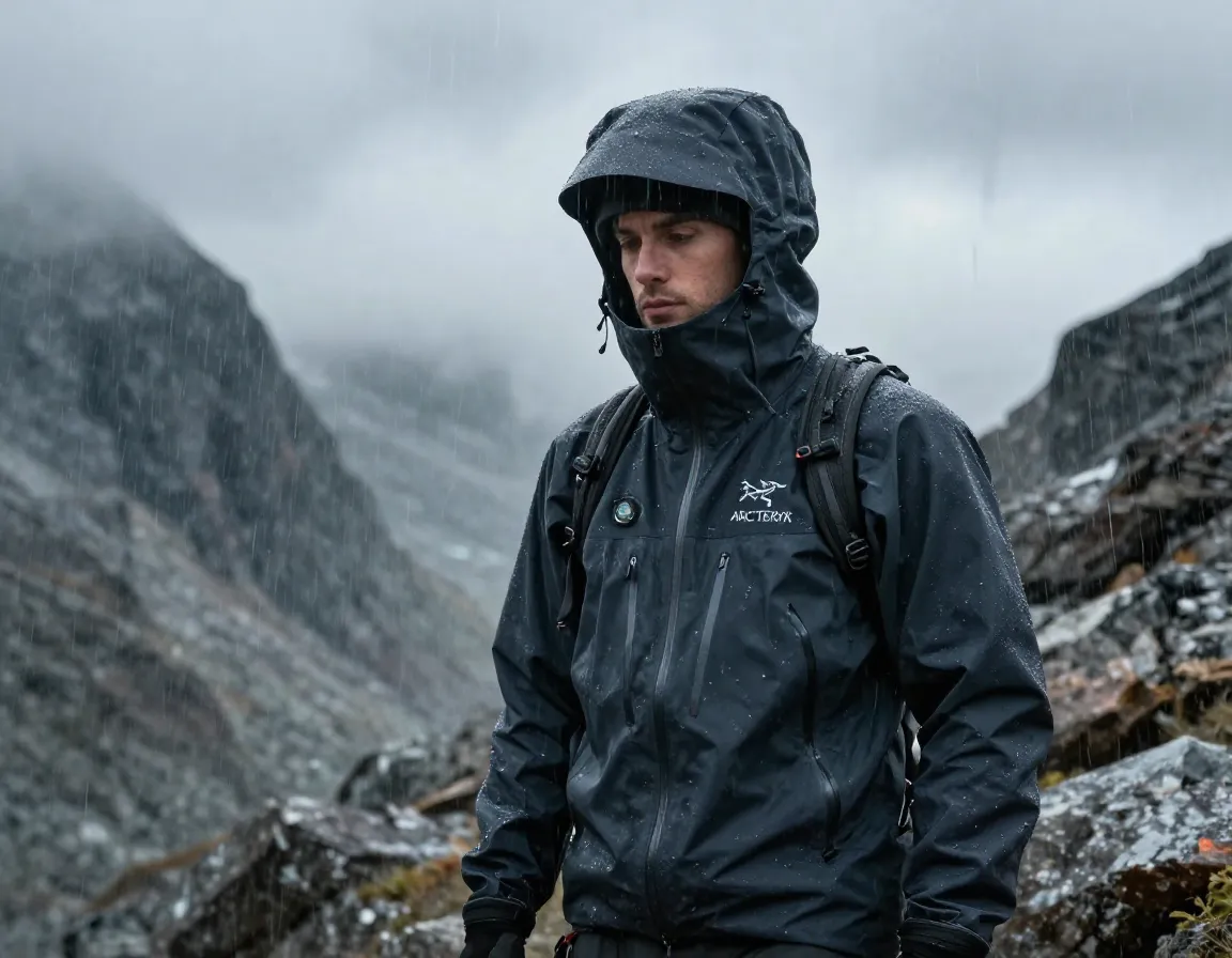 Arcteryx beta ar jacket in alpine storm conditions