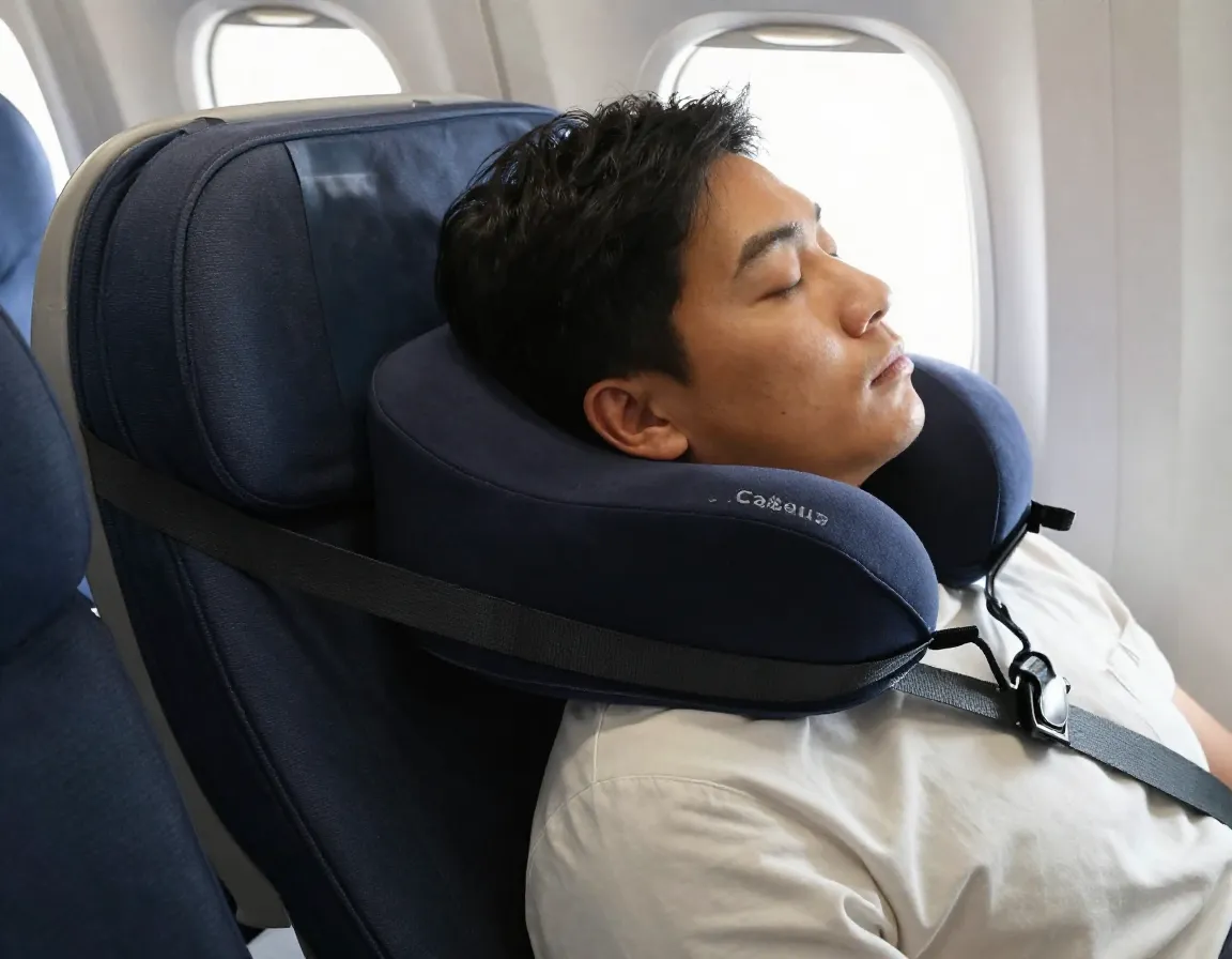 Cabeau evolution s3 memory foam pillow seat strap airplane