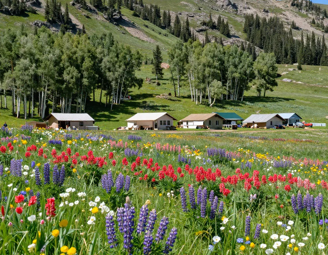 Highest accessible campground surrounded by alpine wildflower meadows