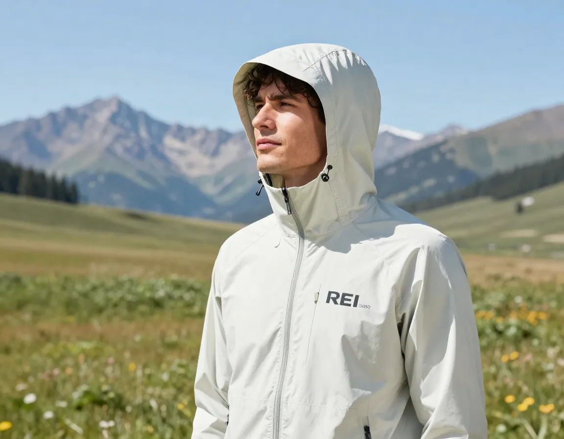 Rei sahara hiking hoodie with upf 50 sun protection worn at high elevation