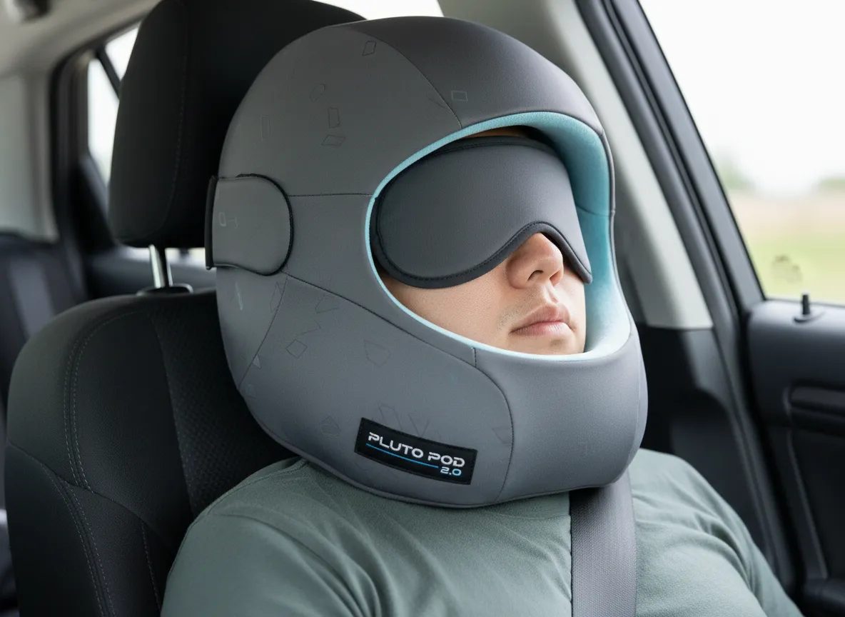 Pluto pod 2 0 astronaut helmet hooded pillow car passenger sleeping