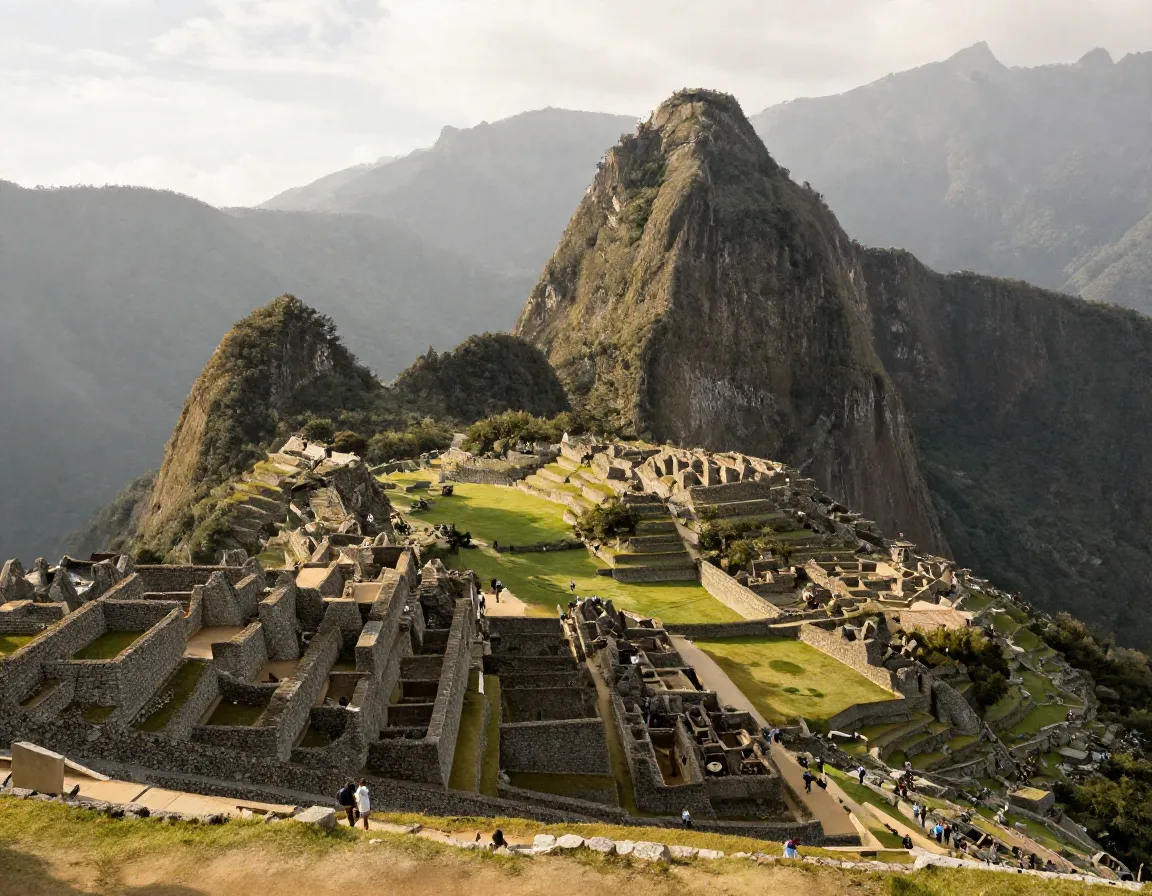 Machu picchu citadel quiet low season visitor crowd limited view