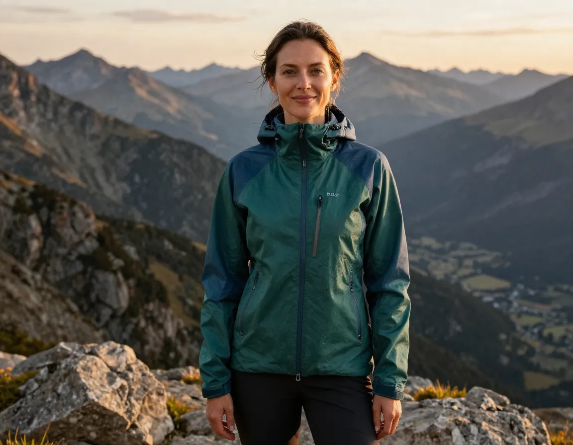 Rab microlight alpine hoody woman mountain vista recycled fishing net fabric