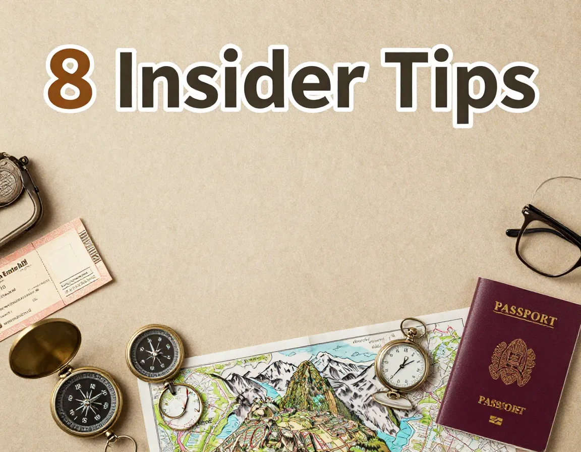 Antique travel planning items machu picchu andes train adventure