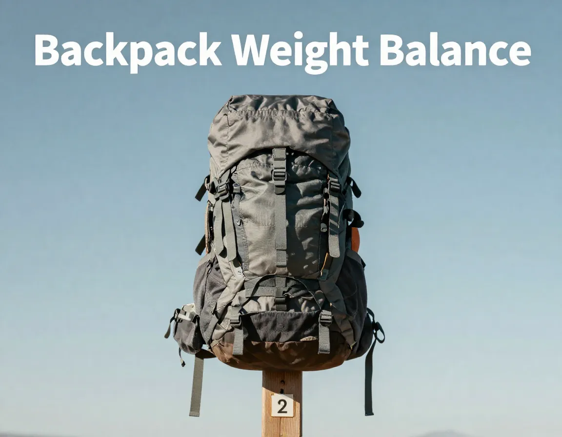 Three zones hipbelt pack ready on trailhead marker photorealistic