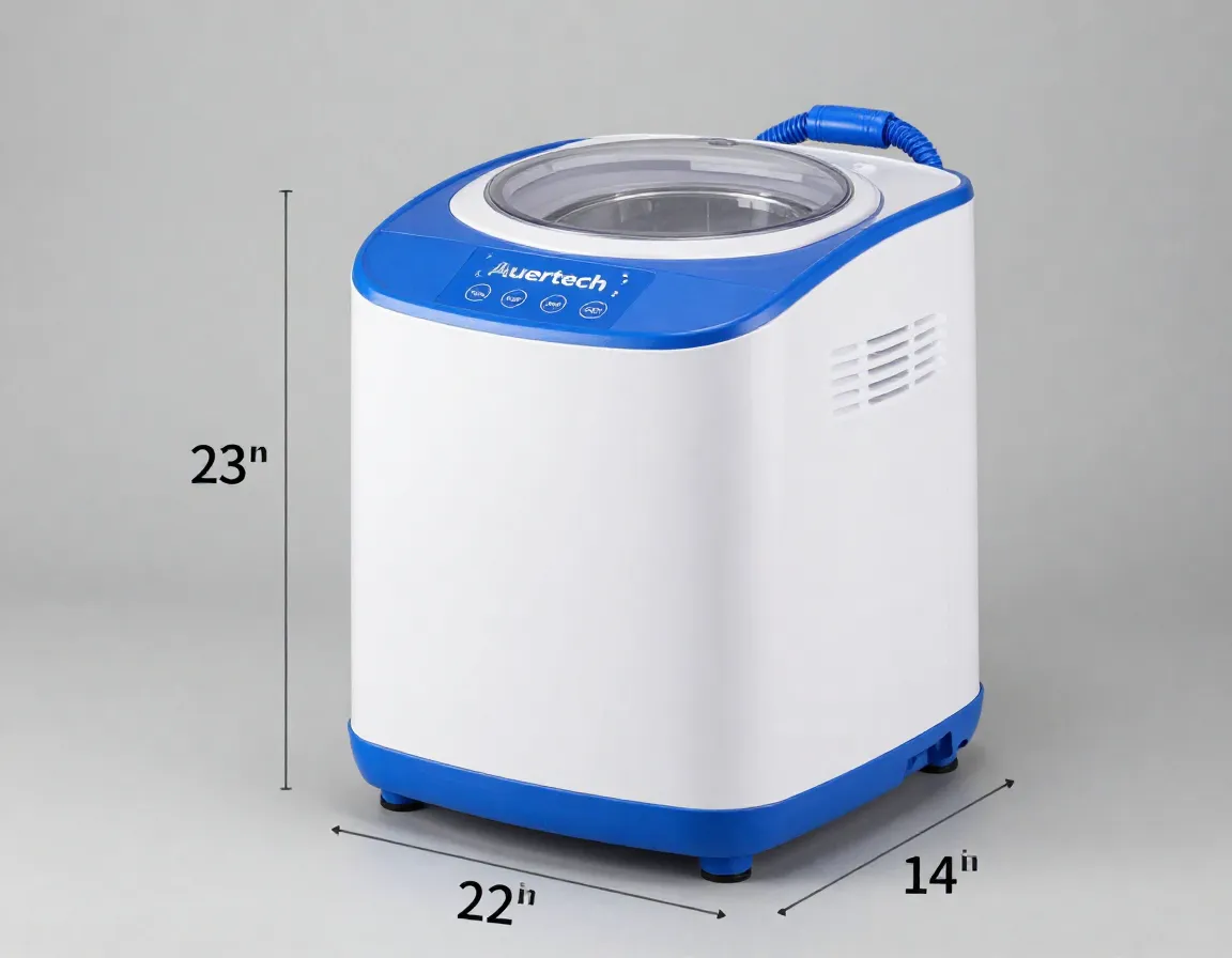 Budget electric auertech portable washing machine in an rv storage bay