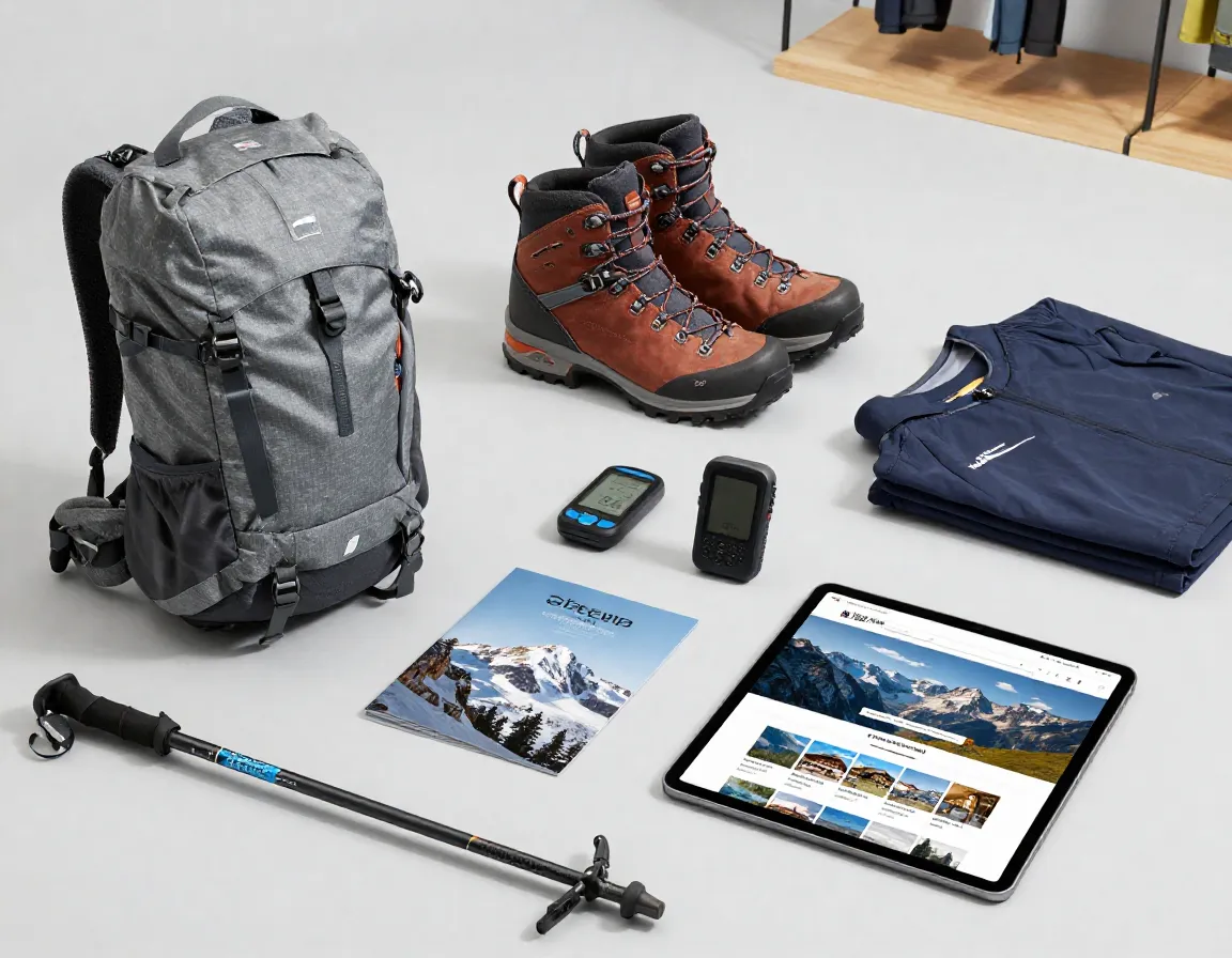 Modern alpine gear and services in a high end outdoor retail shop