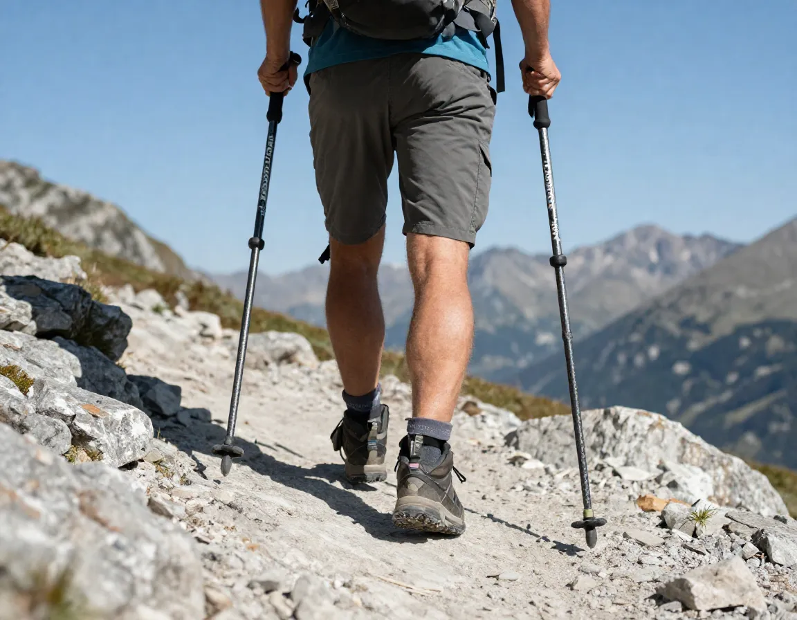 Durston gear iceline ultralight trekking poles held by a hiker