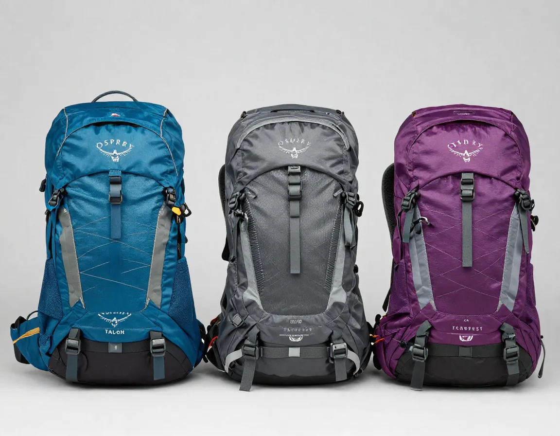 Osprey talon 22 and tempest 20 gender specific daypacks side by side
