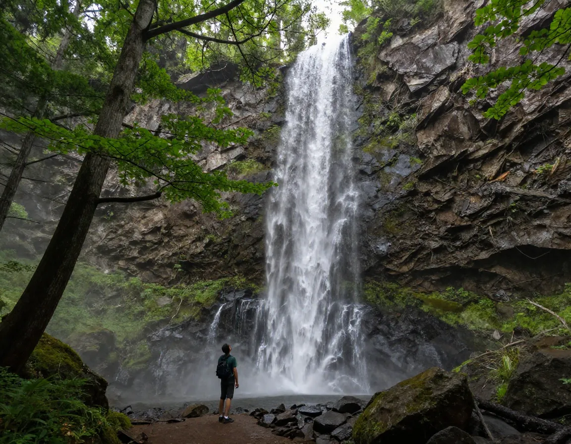 Tallest waterfall in smoky mountains national park trail