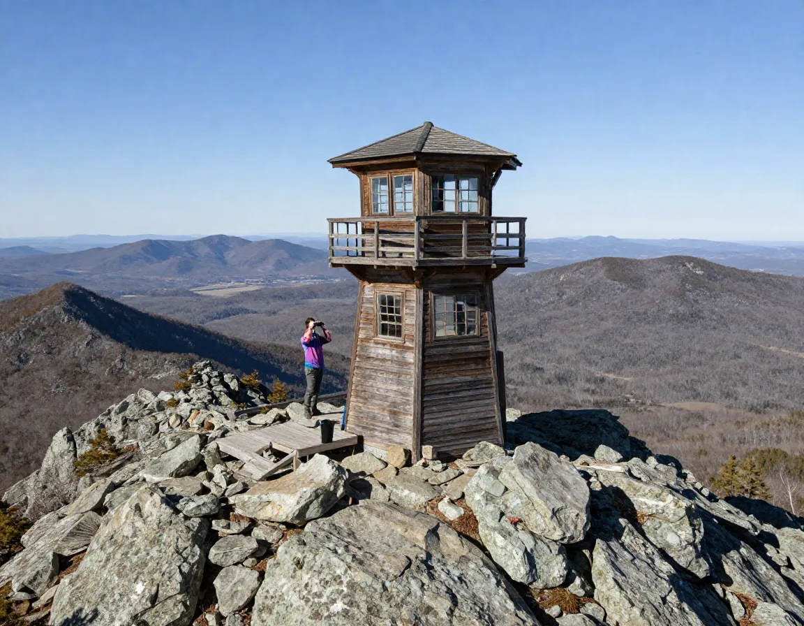 Mount carrigain summit fire tower 360 panorama view