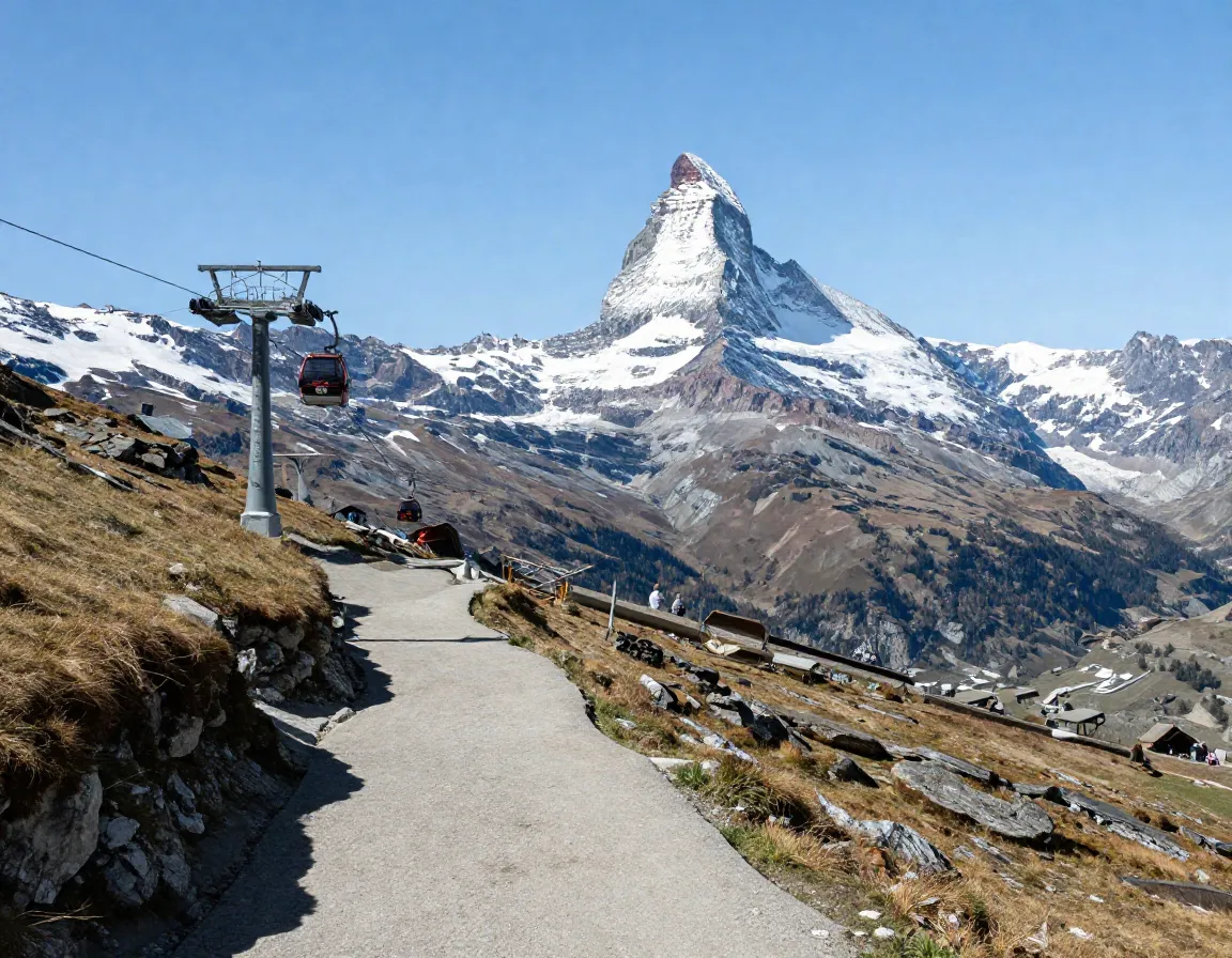 Trockener steg schwarzsee downhill hike matterhorn view