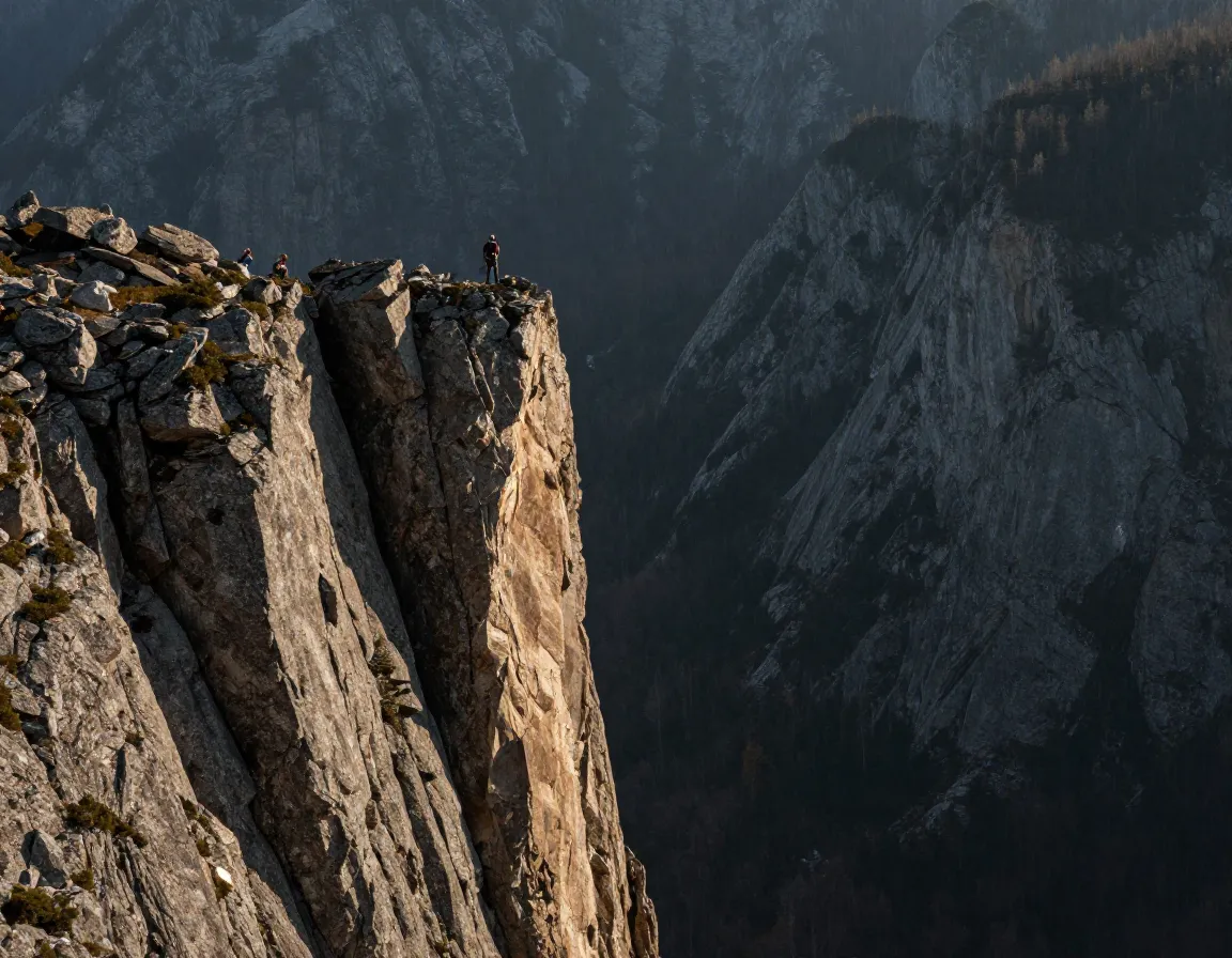 Bondcliff narrow exposed summit ridge dramatic cliff faces