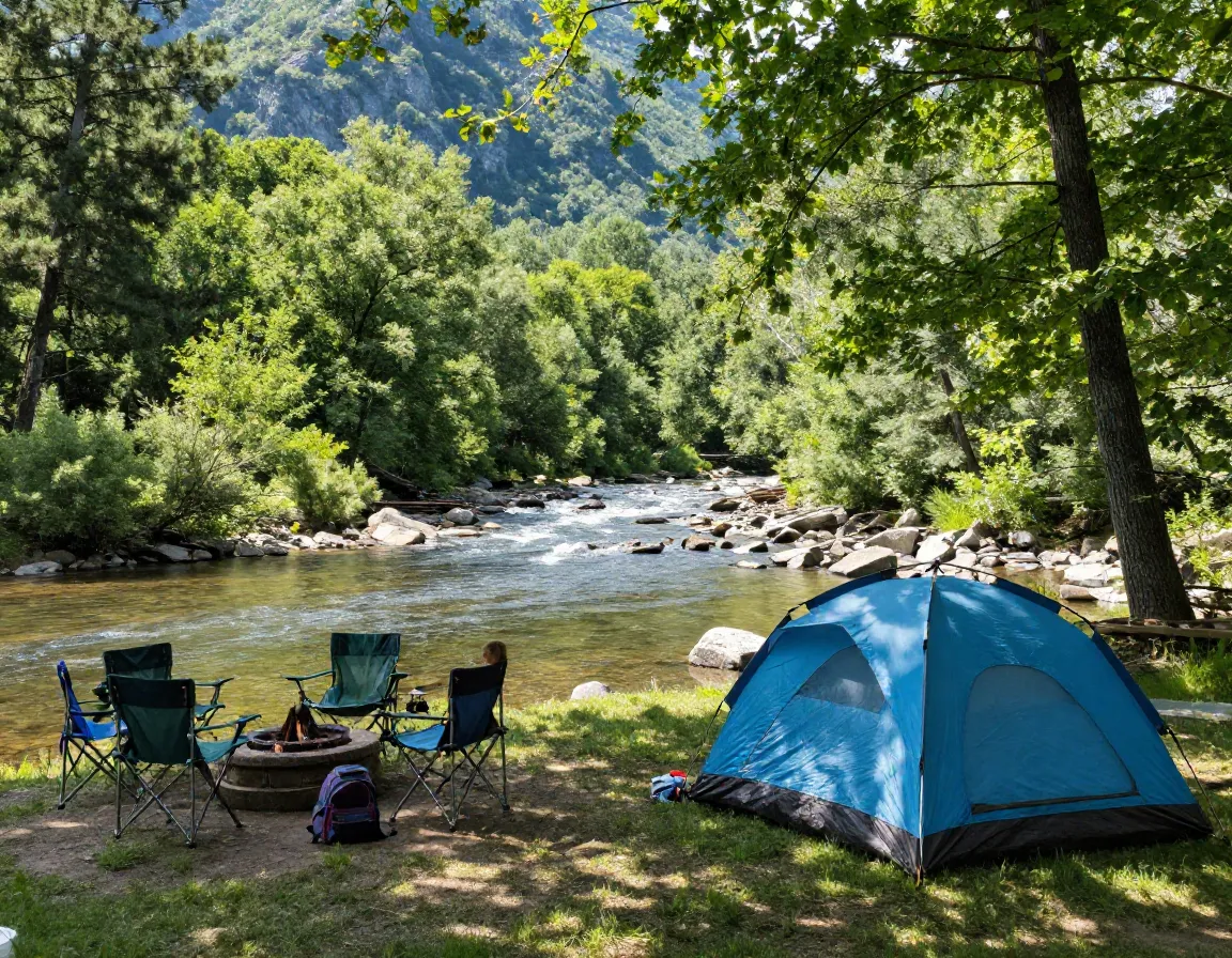 Smokemont campground along oconaluftee river family camping