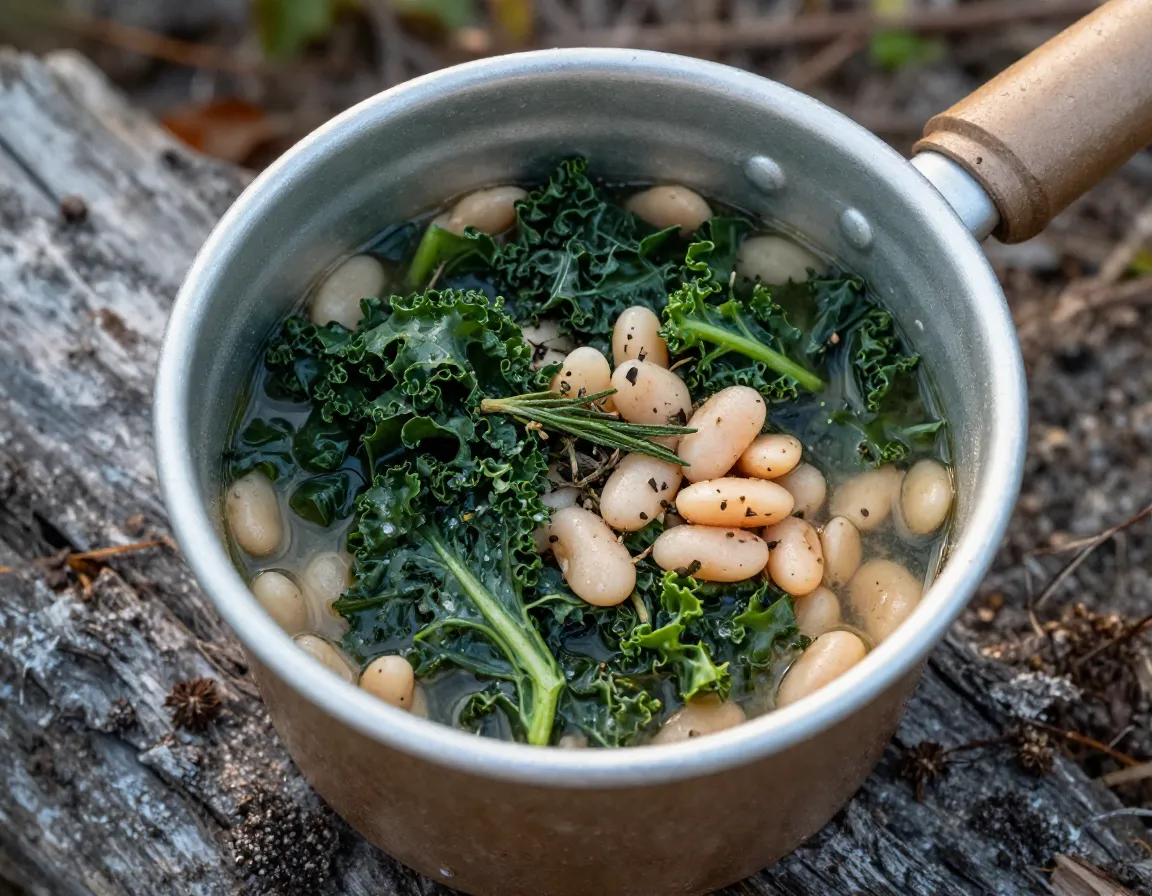 Good to go kale and white bean stew herbaceous high protein