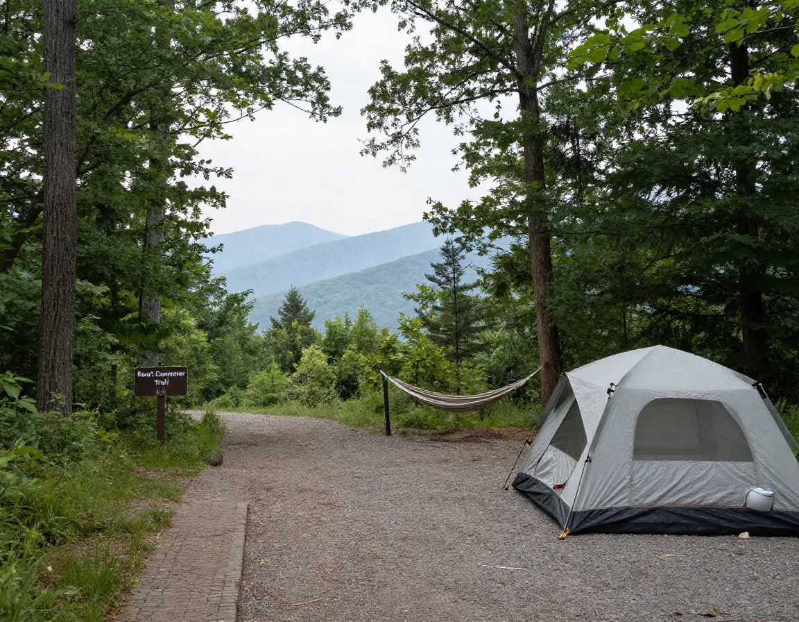 Cosby campground quiet side smokies trail mount cammerer view
