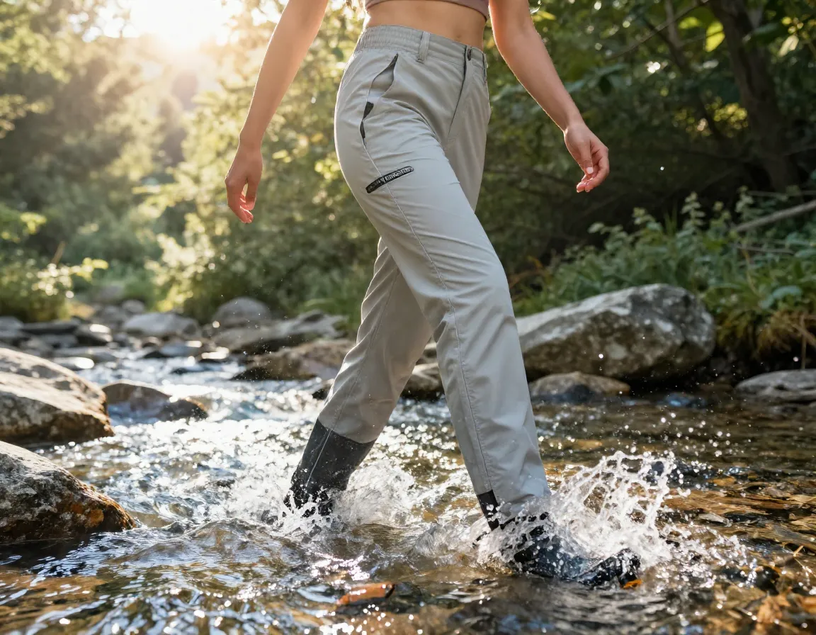 Mountain hardwear dynama pants woman hot weather stream crossing