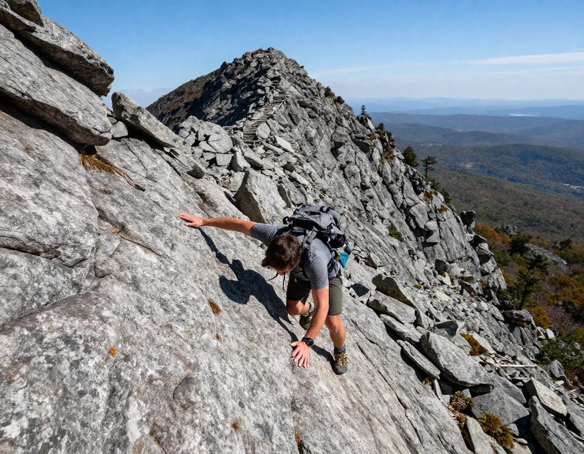 Old rag mountain loop rock scramble summit adventure hike