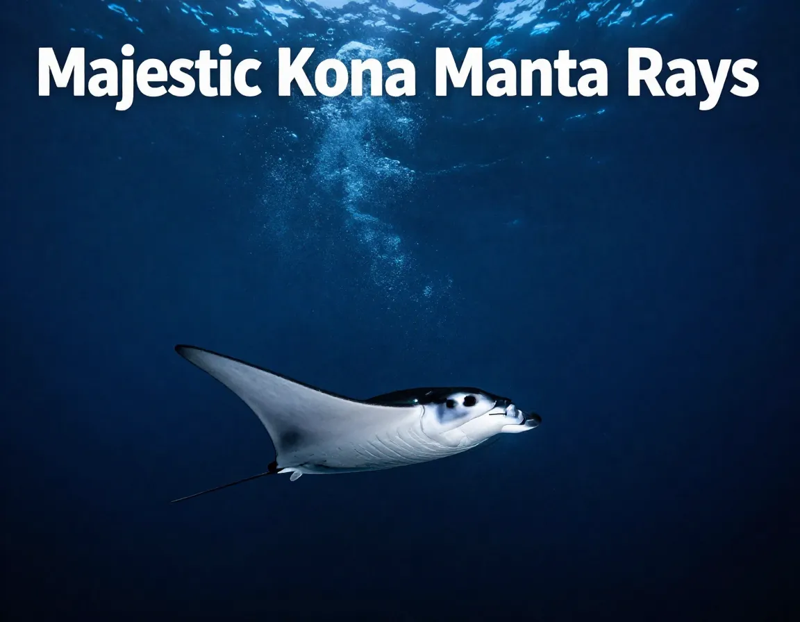 Manta ray kona night snorkel glow underbelly dark ocean light beams