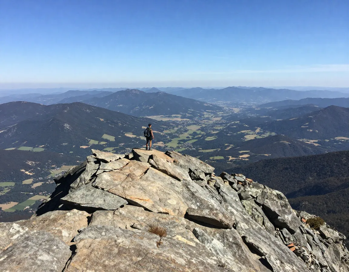Middle and north sugarloaf open rocky summits with panoramic views