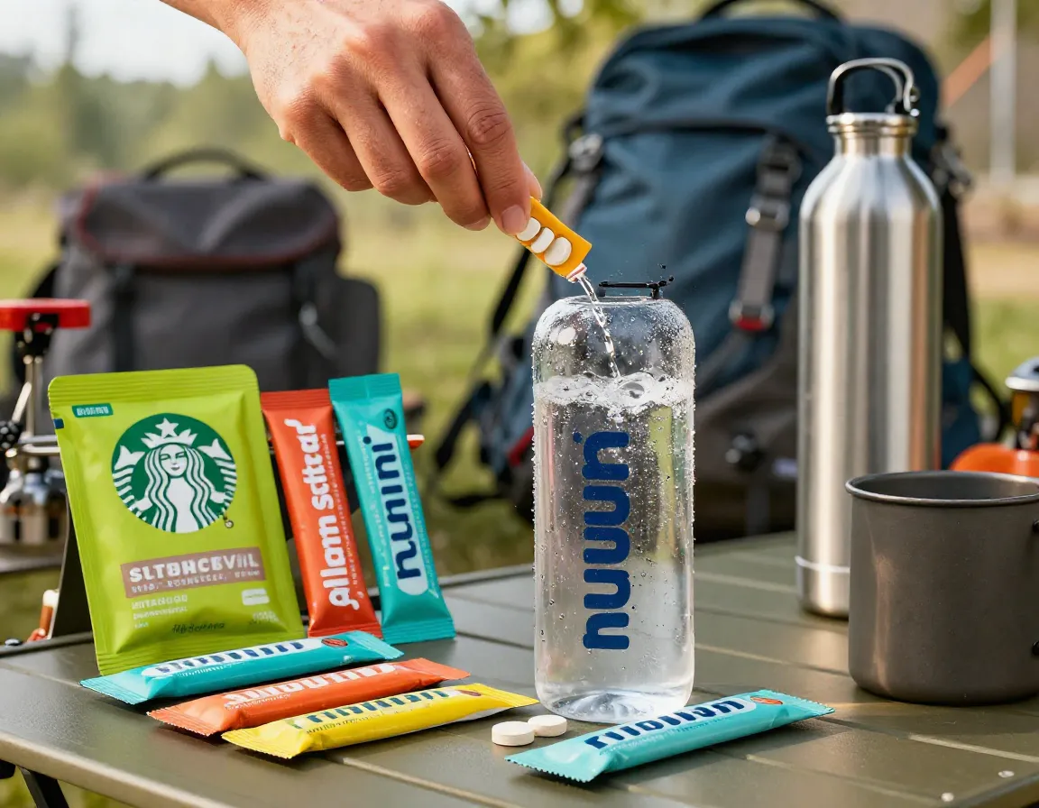 Instant coffee sachets electrolyte drink mix packets hydration