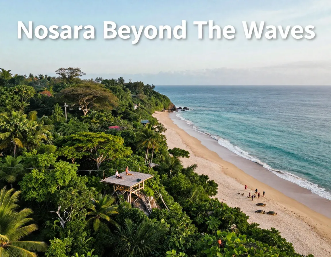 Aerial jungle beach yoga zipline turtle view nosara vista