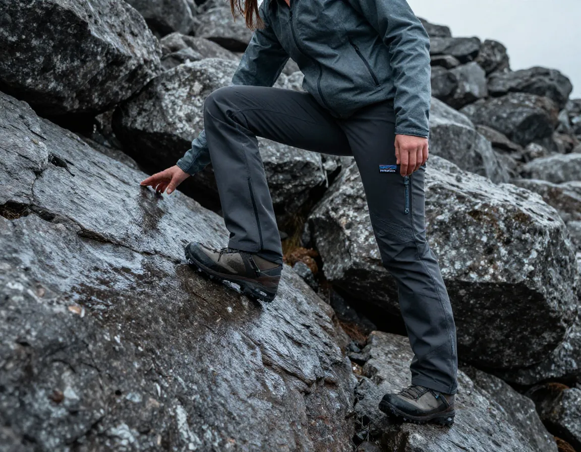 Patagonia terravia peak pants stout comfy fabric cold rough boulder field