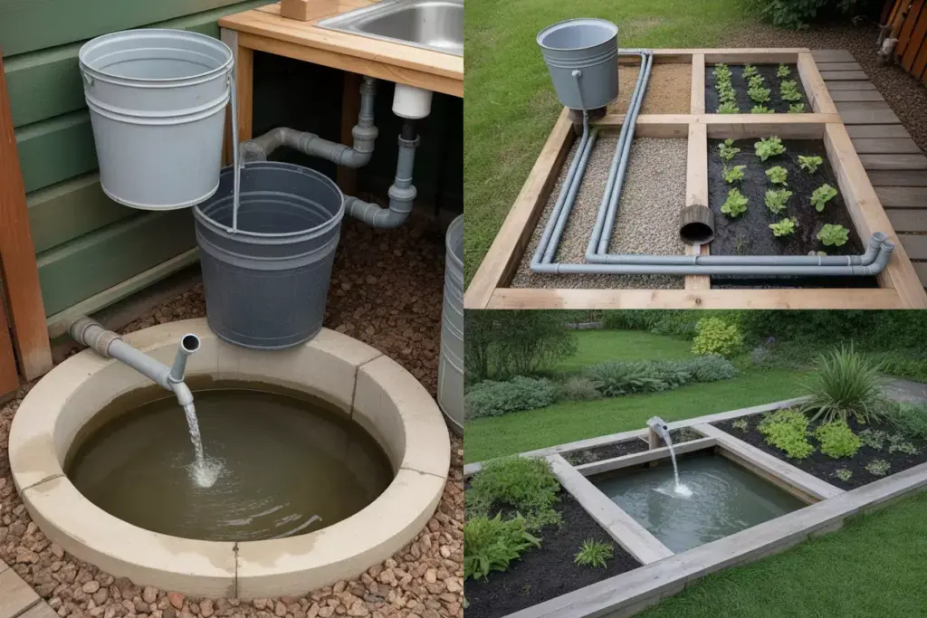 Diy Greywater Management System With Bucket Collection And Constructed Wetland Filtration