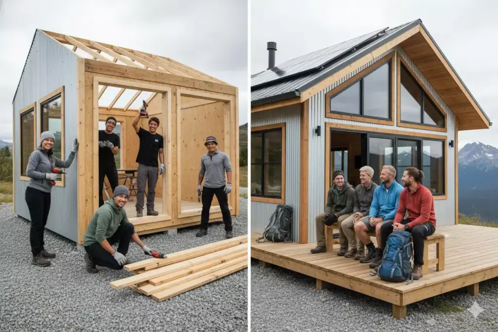 Cost Effective A Frame Base Camp Showing Diy Construction And Rental Success