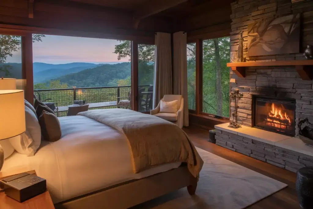 Primland Virginia Luxury Treehouse With King Bed Fireplace And Blue Ridge Mountain Views